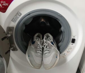 schoenen in de wasmachine