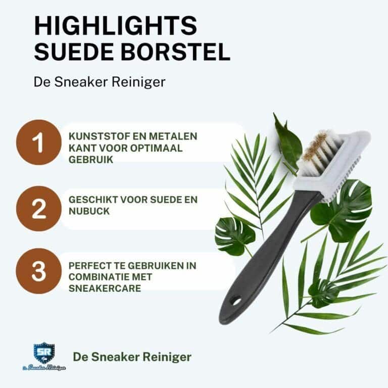 Shoe Clinic Suède & Nubuck verzorgingsset (reiniger borstel) | Schoenenset van suède met 4-zijdige borstel en reinigingsspray | vlekverwijderaar en vernieuwer voor laarzen, sneakers en schoenen