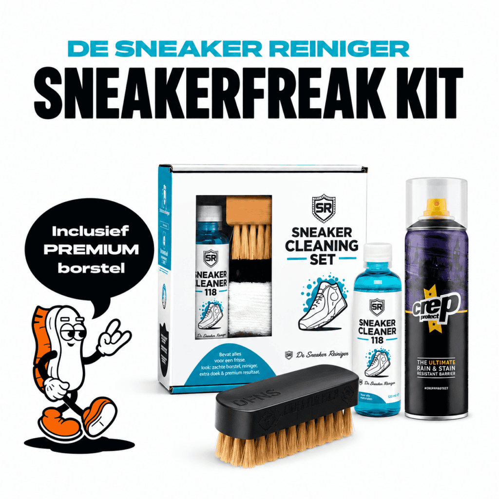 SneakerFreak schoonmaakset – Met 2 borstels en Crep Protect spray