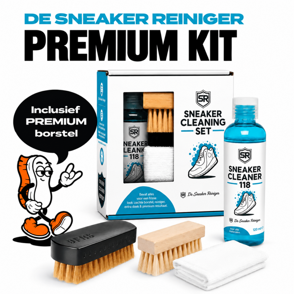 Sneakers schoonmaken, sneakers weer als nieuw 1 Premium cleaning kit