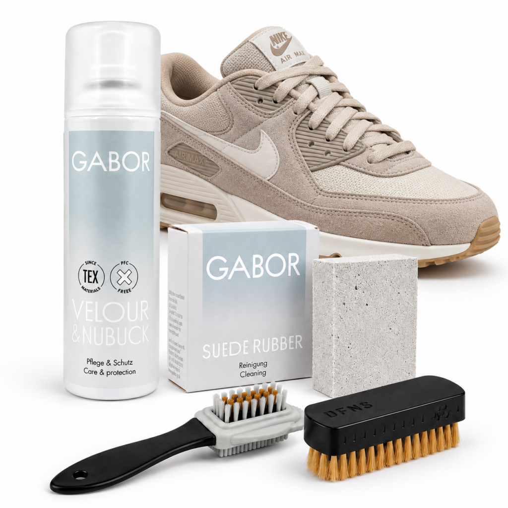Sneakers schoonmaken, sneakers weer als nieuw 4 suede verzorgings set